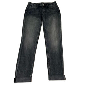 Laurie Felt Classic Boyfriend Crop Blue Jeans Size 2 Slight Distressing NEW